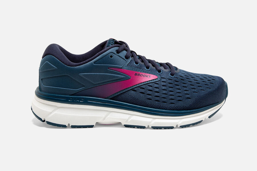 Dyad 11 Road Brooks Running Shoes NZ Womens - Navy/Pink - KUFHIM-803